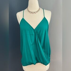 NWT Banana Republic Emerald Green Draped Racerback Tank Top Size Small